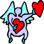 Angel & Hearts 2 Clip Art