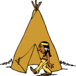 Native American & Teepee 1 Clip Art