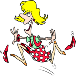 Woman - Excited Clip Art