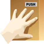 Pushing Door Clip Art