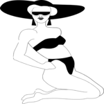 Woman in Swimsuit 3 Clip Art