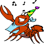 Lobster at Party Clip Art