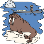 Walrus & Eskimo Clip Art