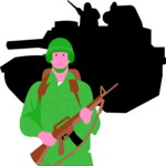 Soldier & Tank Clip Art