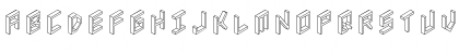 3D Isometric Regular Font