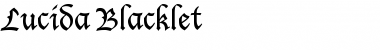 Lucida Blacklet Regular Font