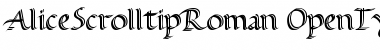 Alice Scrolltip Roman Regular Font
