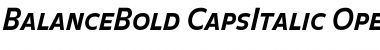 BalanceBold CapsItalic Font