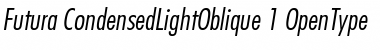 Futura Condensed Light Oblique Font