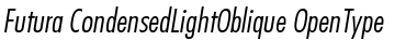 Futura Condensed Light Oblique Font
