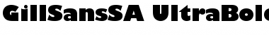 GillSans SA-UltraBold Font