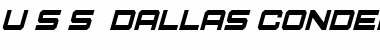 U.S.S. Dallas Condensed Italic Condensed Italic Font
