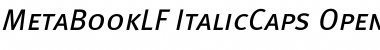 Meta Book Lf Caps Italic Font