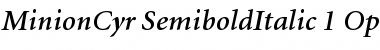 Minion Cyrillic Font
