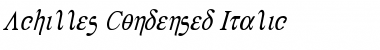 Achilles Condensed Italic Condensed Italic Font