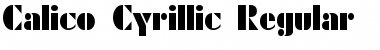 Calico Cyrillic Font