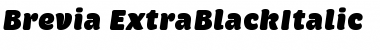 Brevia ExtraBlackItalic Regular Font