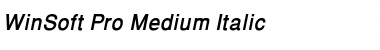 WinSoft Pro Medium Italic Font