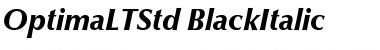Optima LT Std Black Black Italic Font