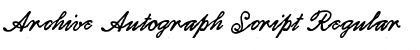 Archive Autograph Script Regular Font