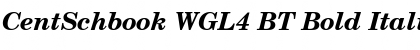 CentSchbook WGL4 BT Bold Italic Font