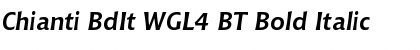 Chianti BdIt WGL4 BT Bold Italic Font