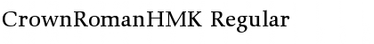 CrownRomanHMK Regular Font