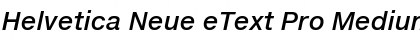 Helvetica Neue eText Pro Medium Italic Font