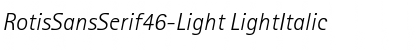 RotisSansSerif46-Light LightItalic Font