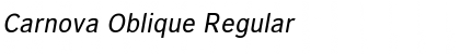 Carnova Oblique Regular Font