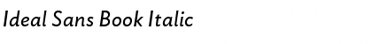 Ideal Sans Book Italic Font
