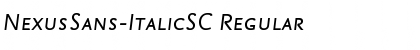NexusSans-ItalicSC Regular Font