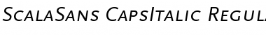 ScalaSans-CapsItalic Font