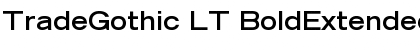 TradeGothic LT BoldExtended Regular Font