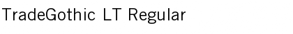 TradeGothic LT Regular Font