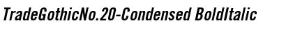 TradeGothicNo.20-Condensed Font