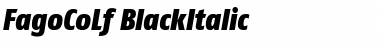 FagoCoLf-BlackItalic Bold Italic Font