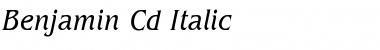 Benjamin-Cd Italic Font