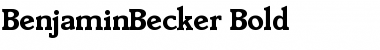 BenjaminBecker Bold Font