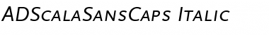 ADScalaSansCaps Medium Italic Font