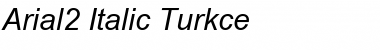 Arial2 Italic Turkce Font