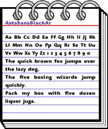 AstaSansBlackA1 Regular animated font preview
