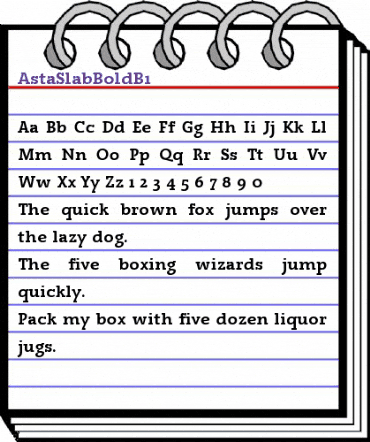 AstaSlabBoldB1 Regular animated font preview