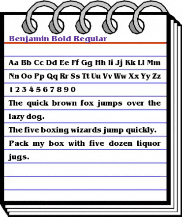 Benjamin-Bold Regular animated font preview