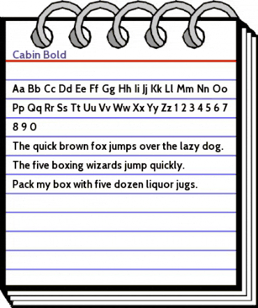 Cabin Bold animated font preview Cabin Bold animated font preview