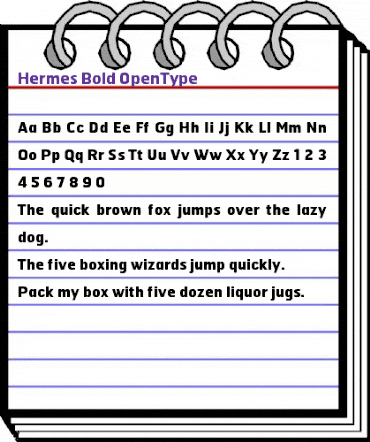 Hermes Bold animated font preview
