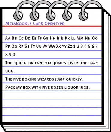 Meta Book Lf Caps animated font preview
