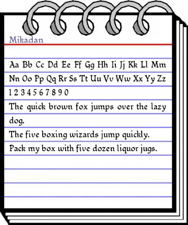 Mikadan Regular animated font preview