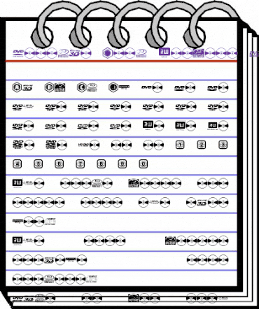 Optical Disc Symbols RJB Regular animated font preview